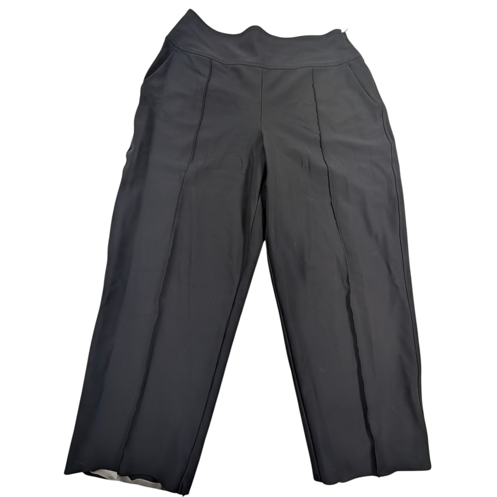 Athleta Black‎ Wide Leg Cropped Pants Women's Size 12 Career Casual READ